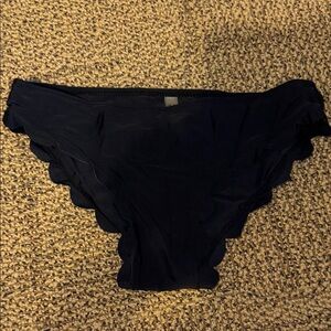 SHEIN Black Scalloped Bikini Bottom